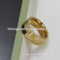 Moda feminina banhado a ouro anéis, anel de jóias de ouro saudita, homens elegantes anéis de ouro